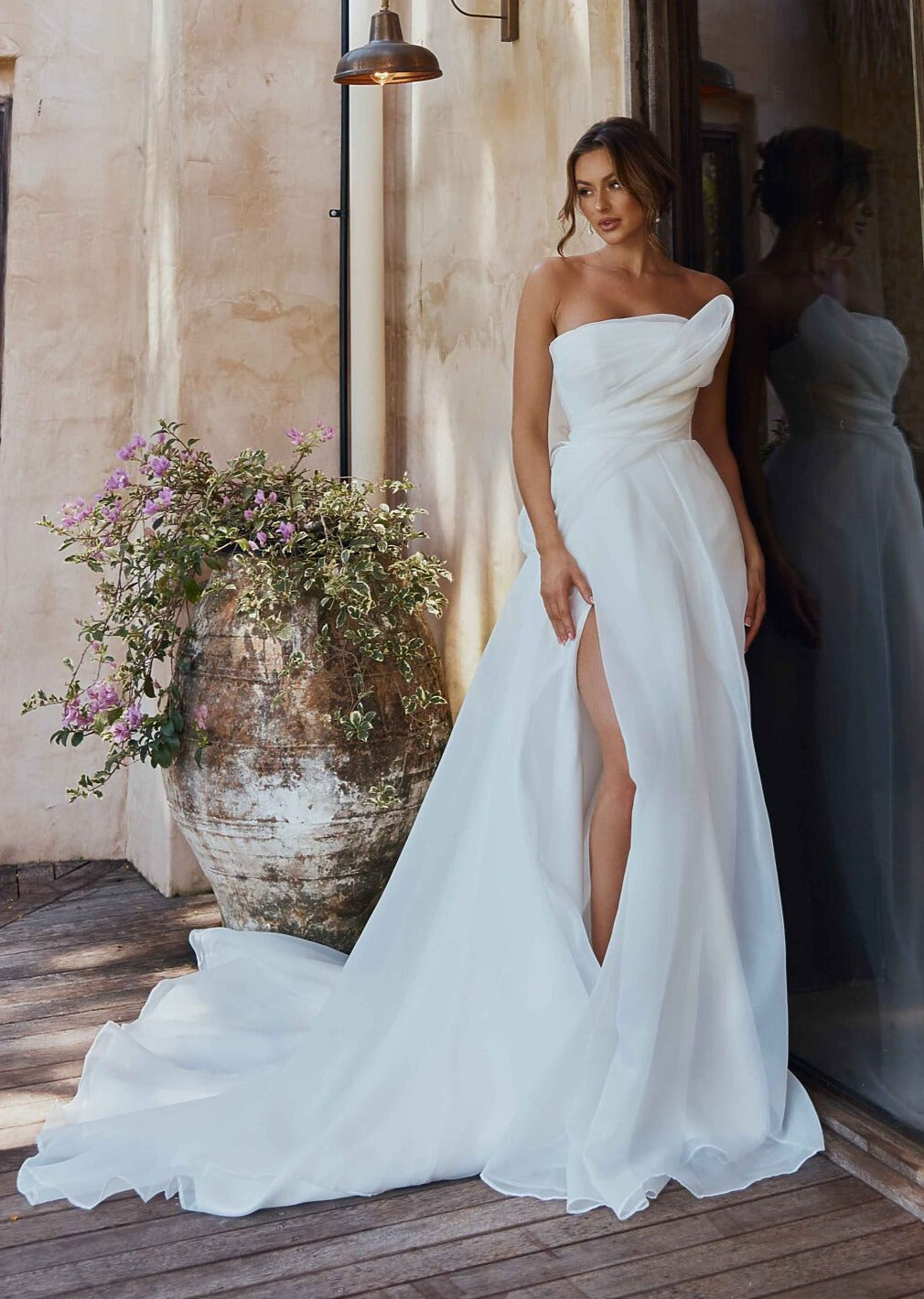 Teal and white wedding dress hotsell