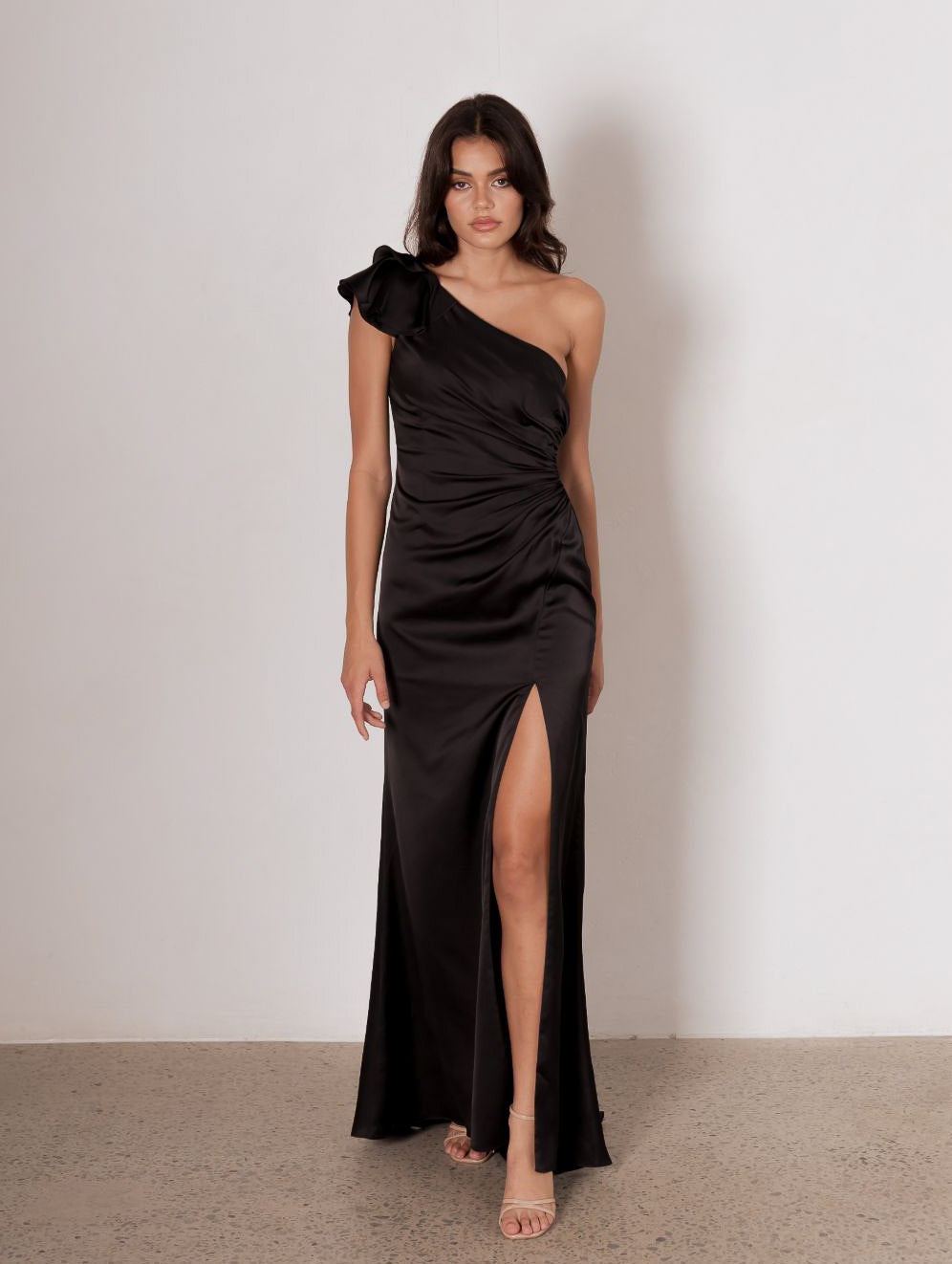 kiko high slit dress KIKO DRESS L / CREAM