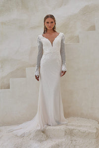 Ren TC2411 long sleeve wedding dress